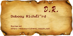 Dobosy Richárd névjegykártya