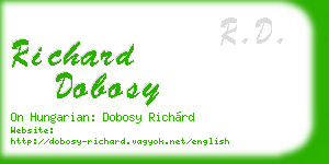 richard dobosy business card